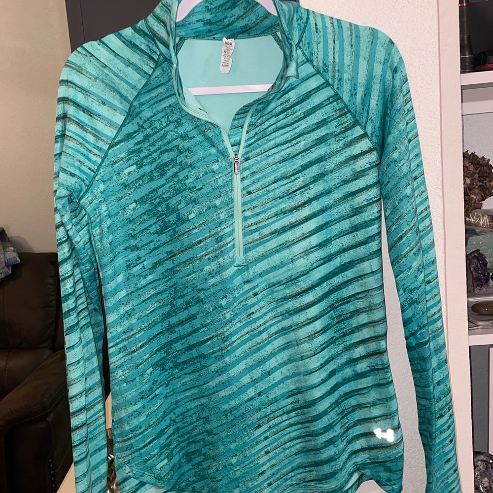 Under Armour Women's Teal Striped Top